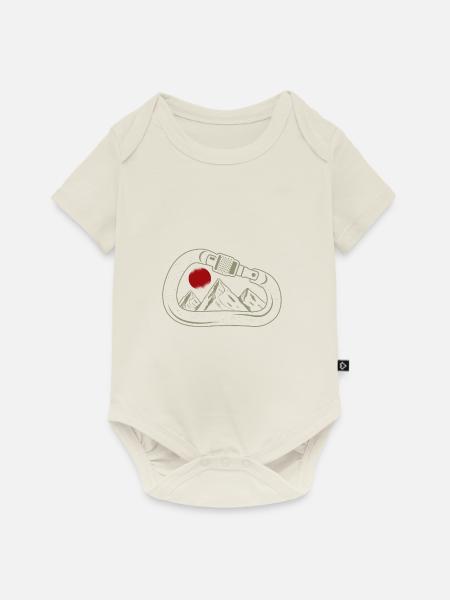 Klettern Bergsteigen Karabiner - Baby Premium Kurzarmbody - Naturweiß