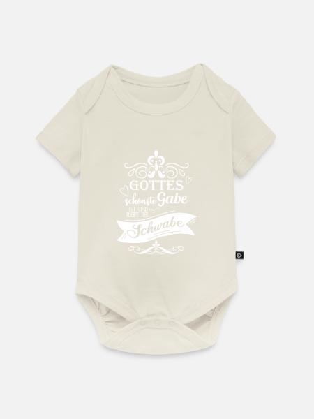 Schwäbisch Schwabe - Baby Premium Kurzarmbody - Naturweiß