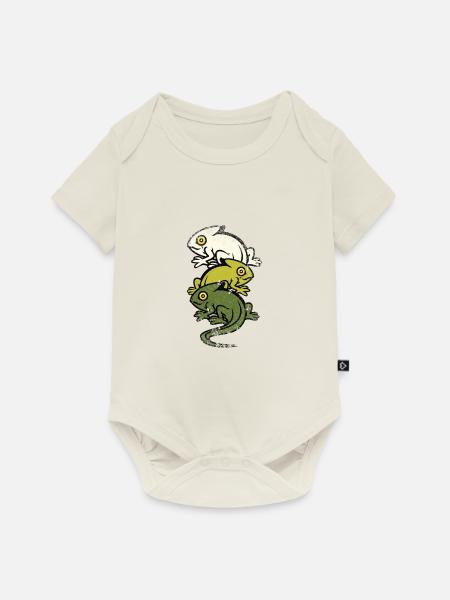 Chameleon - Baby Premium Kurzarmbody - Naturweiß