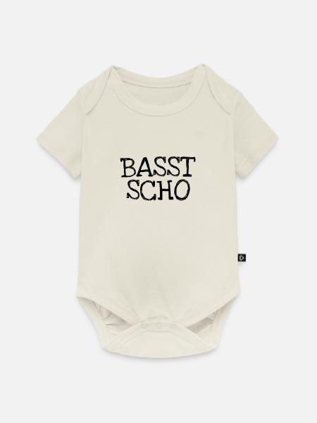 Basst Scho - Baby Premium Kurzarmbody - Naturweiß
