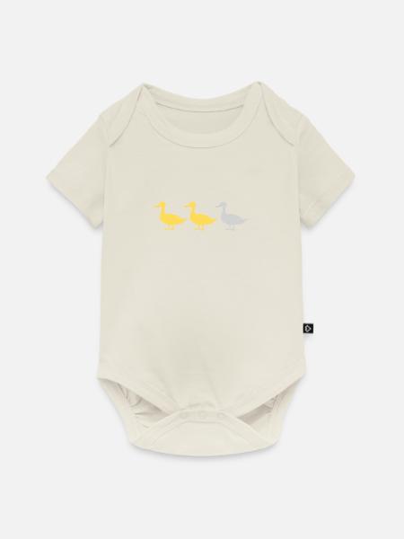 Duck Duck Grey Duck - Baby Premium Kurzarmbody - Naturweiß
