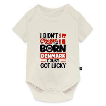 Denmark Danish Denmark Flag I Just Got Lucky - Baby Premium short-sleeve bodysuit - off white - Front