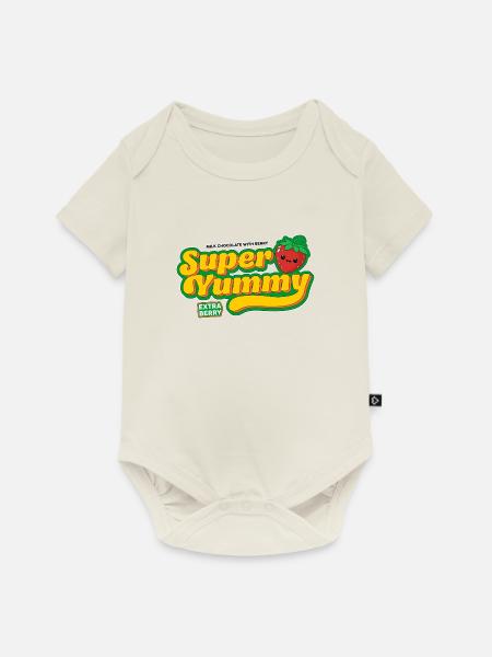 Erdbeeren und spaß - Baby Premium Kurzarmbody - Naturweiß