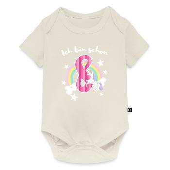 8. geburtstag 8 jahre alt mädchen - Baby Premium Kurzarmbody - Naturweiß - Vorne