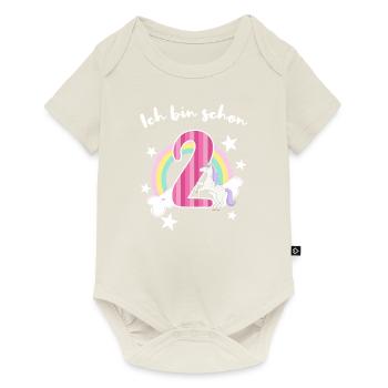 2ème anniversaire fille de deux ans - Body à manches courtes Premium Bébé - blanc cassé - Devant