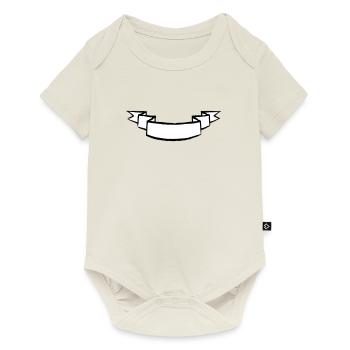 Banner curved - Baby Premium short-sleeve bodysuit - off white - Front