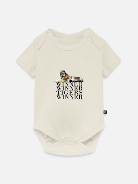 Winner Winner Tigers Winner - Baby Premium Kurzarmbody - Naturweiß