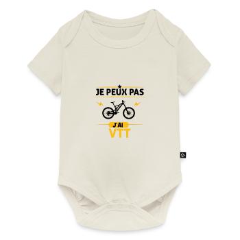 Je Peux Pas J'ai VTT - Body à manches courtes Premium Bébé - blanc cassé - Devant