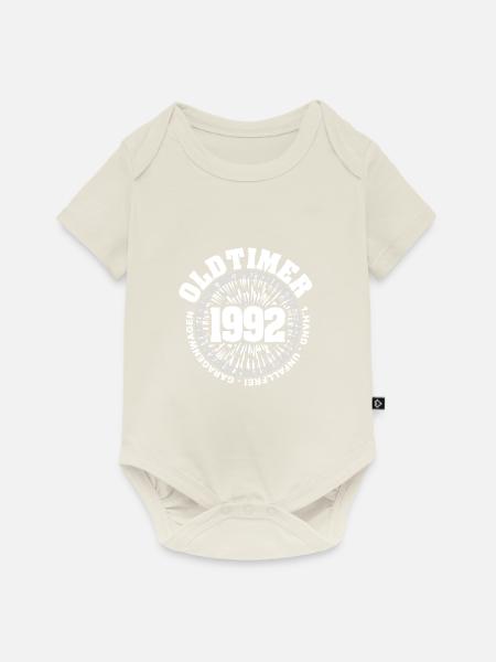 Jahr 1992 - Baby Premium Kurzarmbody - Naturweiß