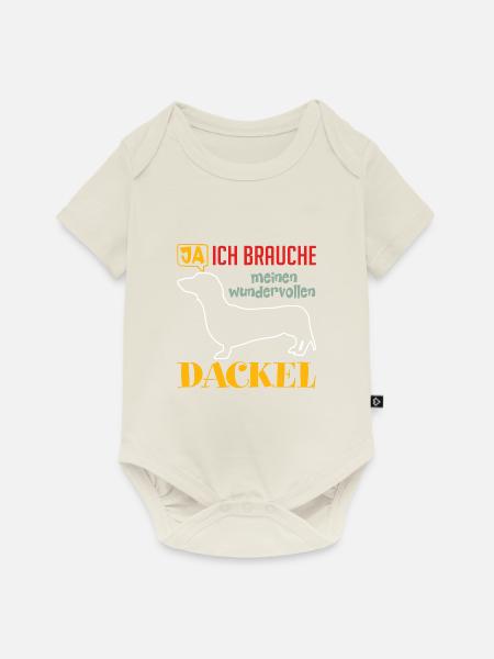 Ich brauche meine Dackel ich liebe Dackel - Baby Premium Kurzarmbody - Naturweiß