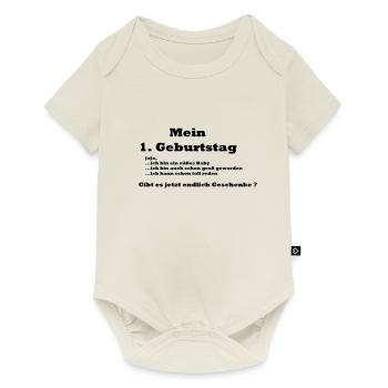 1. Geburtstag - Baby Premium Kurzarmbody - Naturweiß - Vorne