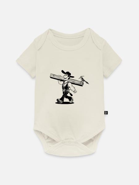 Zimmermann Cartoon - Baby Premium Kurzarmbody - Naturweiß