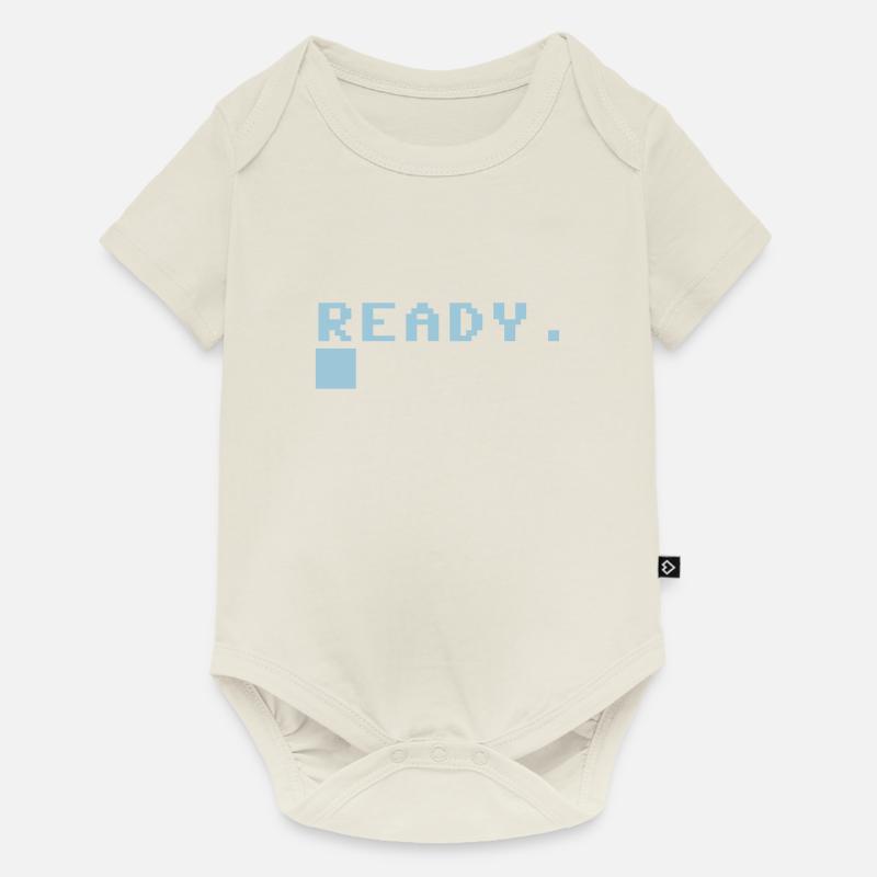 C64 Gamer Geschenk Idee Retro Computer - Baby Premium Kurzarmbody - Naturweiß
