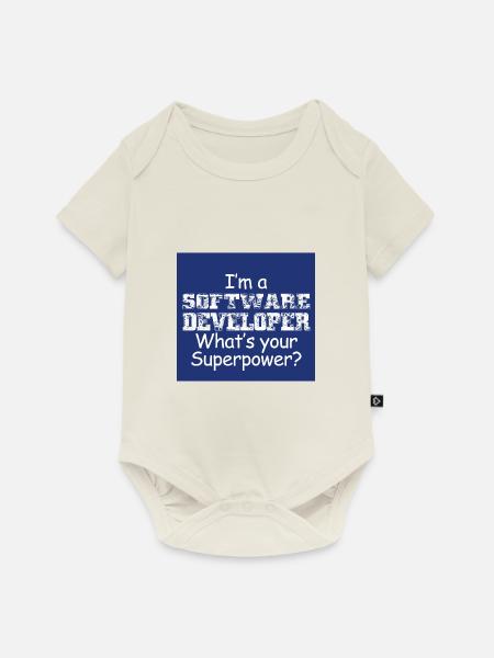 Software Entwickler - Baby Premium Kurzarmbody - Naturweiß