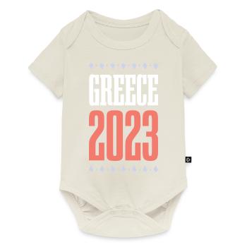 Greece 2023 - Baby Premium Kurzarmbody - Naturweiß - Vorne