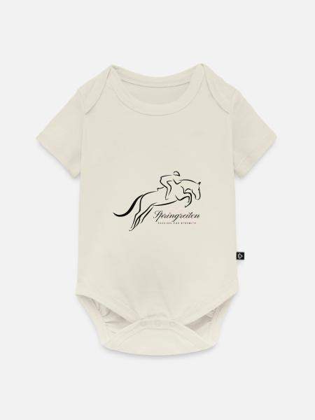 Springreiten aus Leidenschaft - Baby Premium Kurzarmbody - Naturweiß
