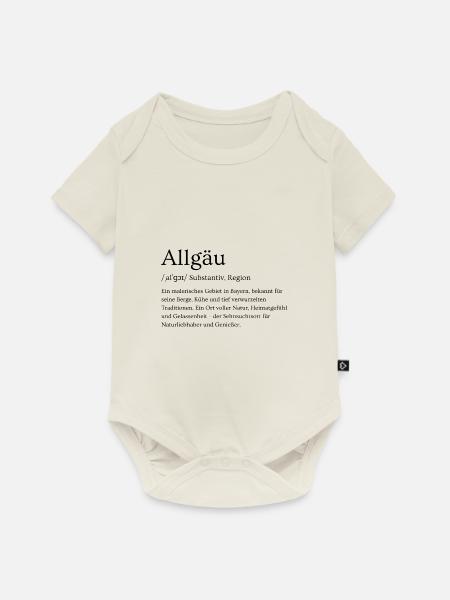 Definition Allgäu | Design - Baby Premium Kurzarmbody - Naturweiß