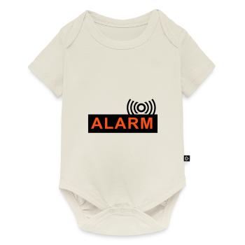 Baby Alarm Radau Krach Lärm Sirene - Baby Premium Kurzarmbody - Naturweiß - Vorne