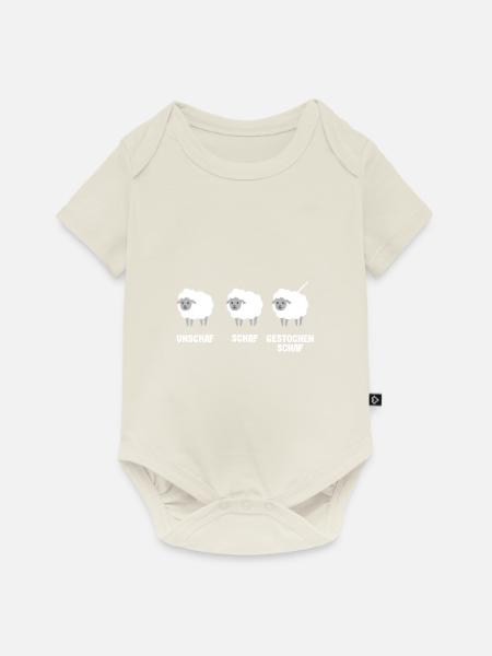 Unschaf Schaf gestochen Schaf - Baby Premium Kurzarmbody - Naturweiß