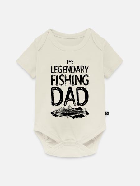 Fishing dad - Baby Premium Kurzarmbody - Naturweiß