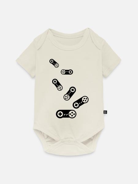 Gamepad Symbol Gamer - Baby Premium Kurzarmbody - Naturweiß