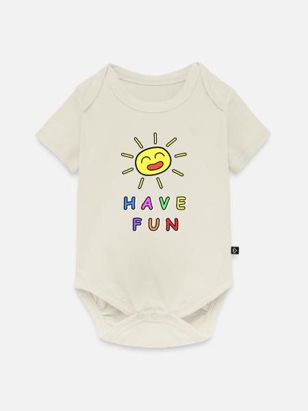 Viel Spass! - Baby Premium Kurzarmbody - Naturweiß