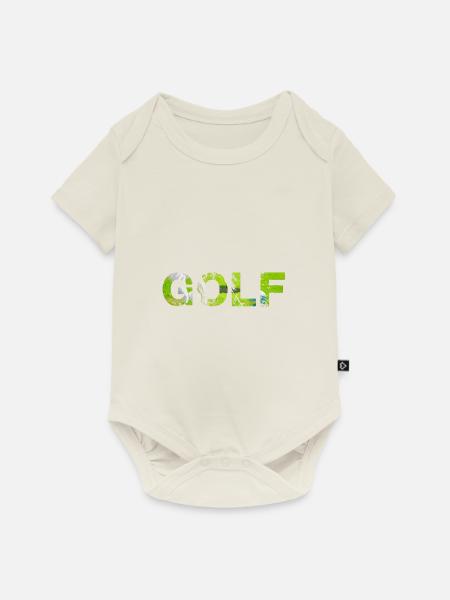 golf,schrift,typo,sport - Baby Premium Kurzarmbody - Naturweiß