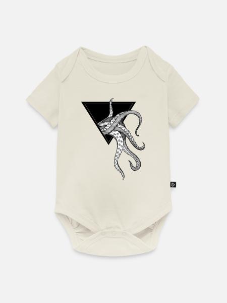 Krake - Baby Premium Kurzarmbody - Naturweiß