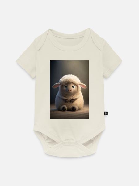 Schaf - Baby Premium Kurzarmbody - Naturweiß
