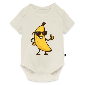 Bande dessinée banane - Body à manches courtes Premium Bébé - blanc cassé - Devant