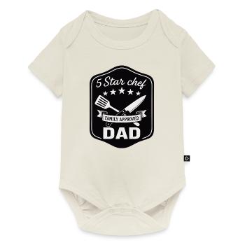 5 Star Chef Dad - Family Chef Design - Baby Premium short-sleeve bodysuit - off white - Front
