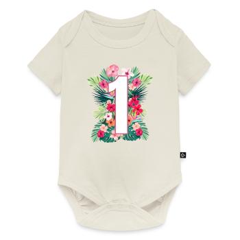 Tropical Birthday 1 Year - Baby Premium short-sleeve bodysuit - off white - Front
