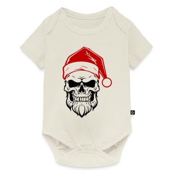 Santa Claus Skull - Baby Premium short-sleeve bodysuit - off white - Front