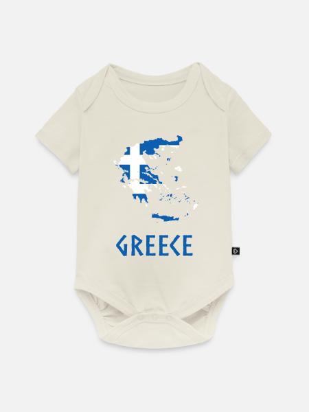 Greece - Baby Premium Kurzarmbody - Naturweiß