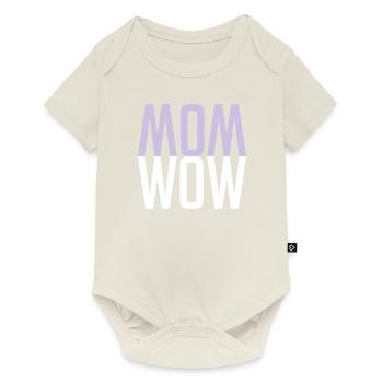 MOM WOW - Fête des Mères pour la meilleure mère - Body à manches courtes Premium Bébé - blanc cassé - Devant