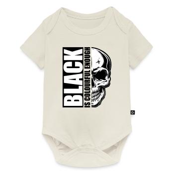 black colourful enough skull | Colors can be changed - Baby Premium short-sleeve bodysuit - off white - Front
