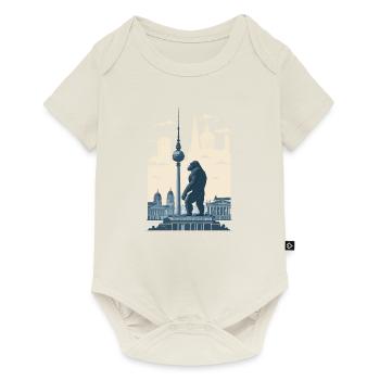 Kong in Berlin - Baby Premium Kurzarmbody - Naturweiß - Vorne