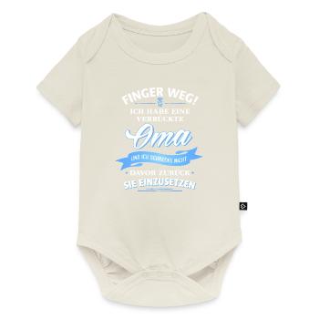 Finger weg! verrückte Oma Verwandte Familie Kinder - Baby Premium short-sleeve bodysuit - off white - Front