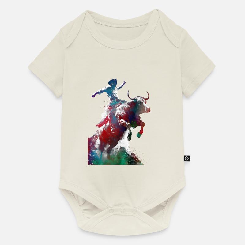 Sports de rodéo #rodeo - Body à manches courtes Premium Bébé - blanc cassé