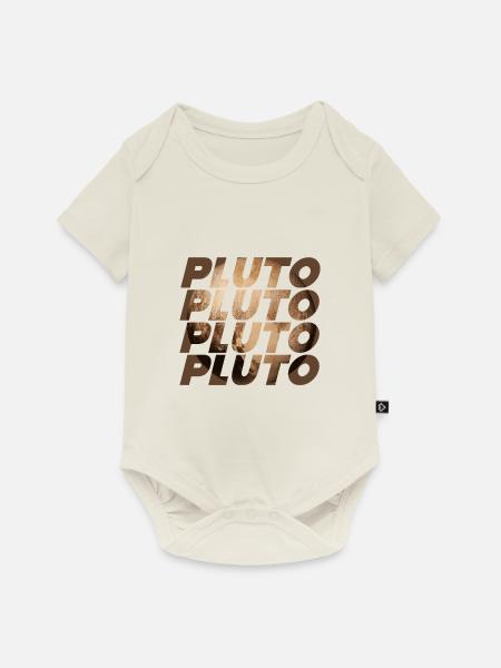 Pluto Design - Baby Premium Kurzarmbody - Naturweiß