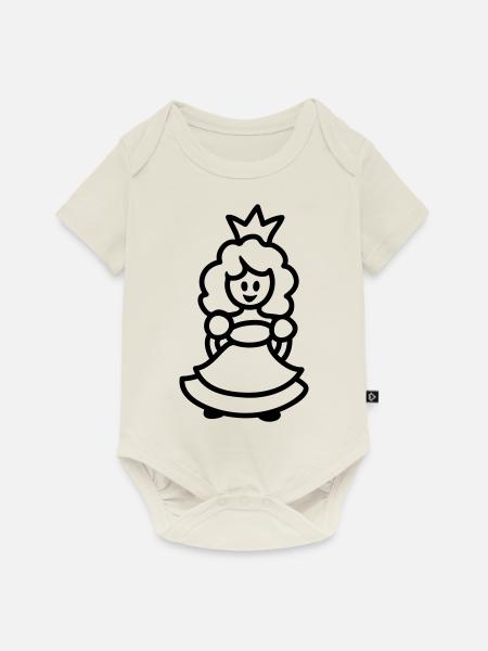 Prinzessin - Line - Baby Premium Kurzarmbody - Naturweiß