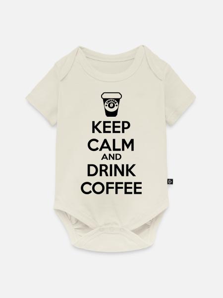Kaffee - Baby Premium Kurzarmbody - Naturweiß