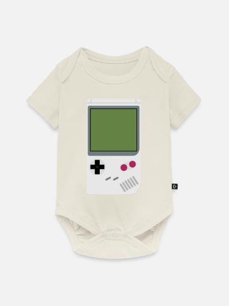 Spielkonsole - Baby Premium Kurzarmbody - Naturweiß