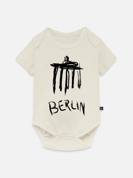 berlin - Baby Premium Kurzarmbody - Naturweiß