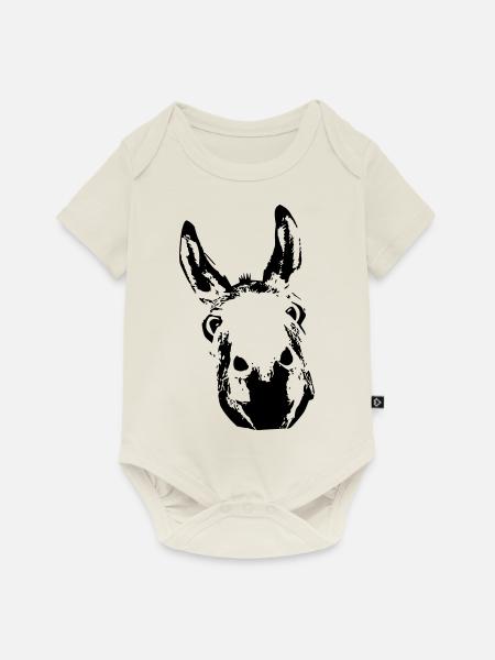 Donkey King - Baby Premium Kurzarmbody - Naturweiß