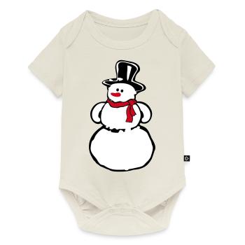 Bonhomme de neige - Body à manches courtes Premium Bébé - blanc cassé - Devant