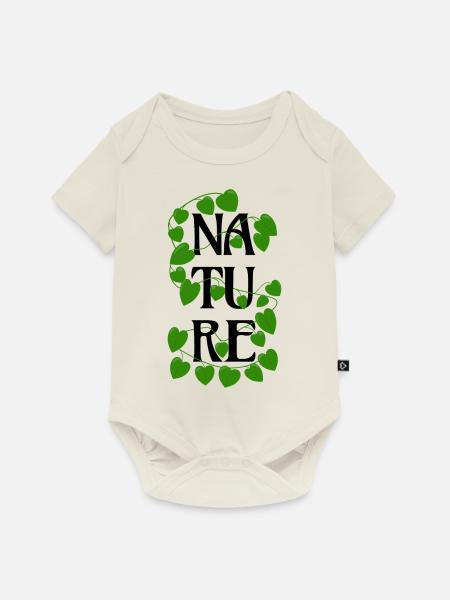 Nature mit Ranke - Baby Premium Kurzarmbody - Naturweiß