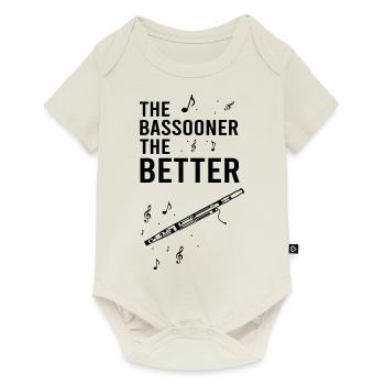 Fagottrohr für Fagottist und Fagottorchester - Baby Premium Kurzarmbody - Naturweiß - Vorne