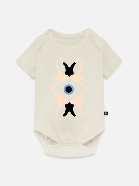 Auge - Baby Premium Kurzarmbody - Naturweiß