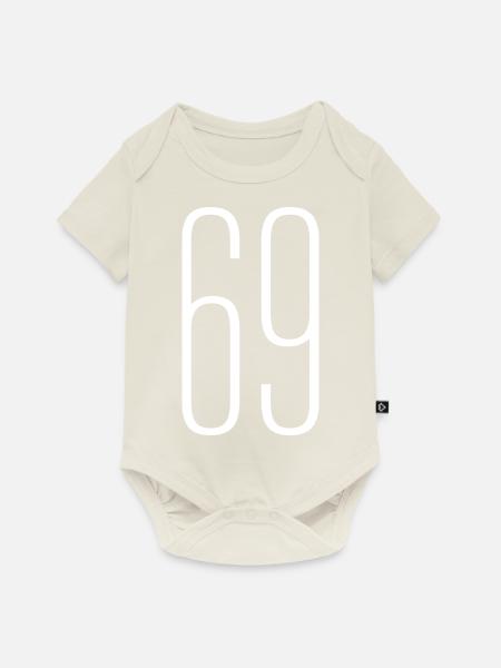 69 - Baby Premium Kurzarmbody - Naturweiß
